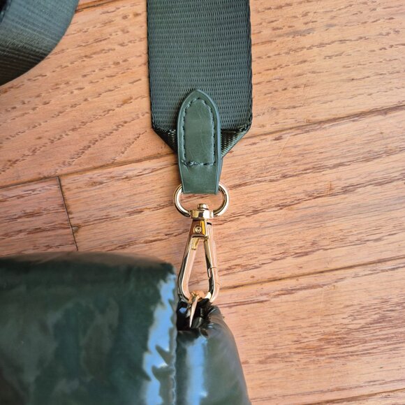 A New Day SOPHIE Olive Green Recycled Nylon Detachable Crossbody Strap Purse - Picture 4 of 16